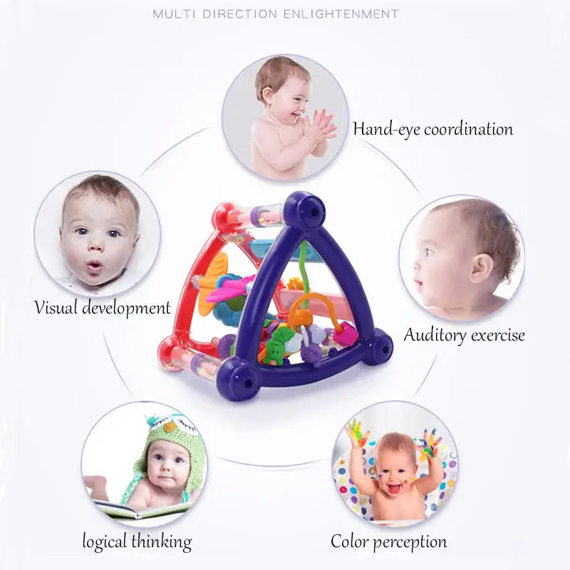 Infant Activity Play Cube Rattle Toy For Newborns