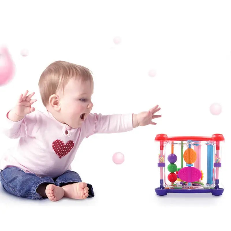 Infant Activity Play Cube Rattle Toy For Newborns