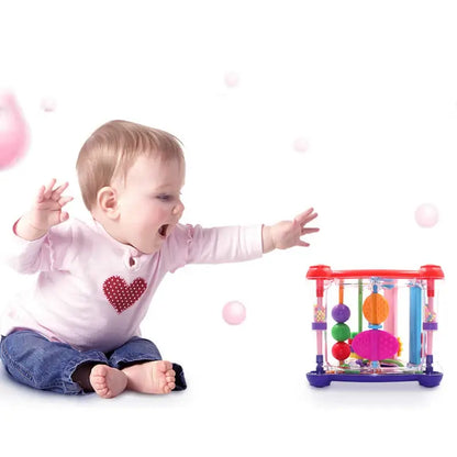 Infant Activity Play Cube Rattle Toy For Newborns