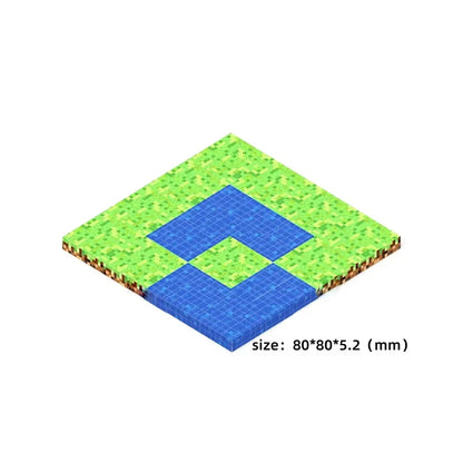RiverLawn Color Magnetic Building Block Base Plates Compatible With Bricks