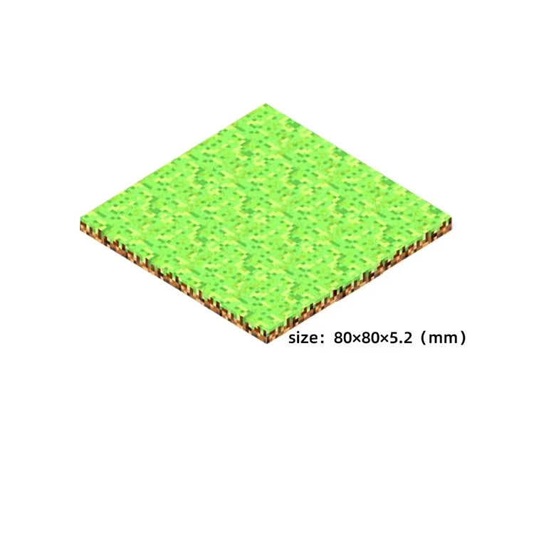 Grass Color Magnetic Building Block Base Plates Compatible With Bricks