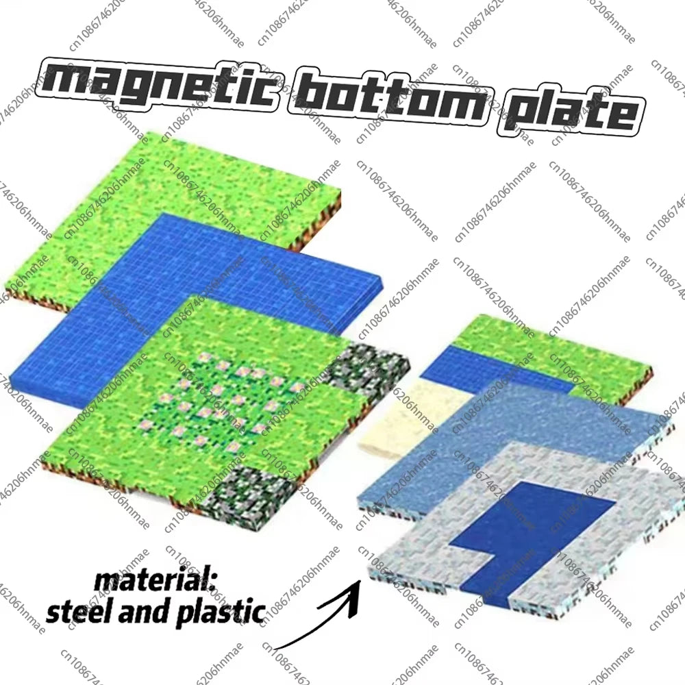 Magnetic Building Block Base Plates Compatible With Bricks