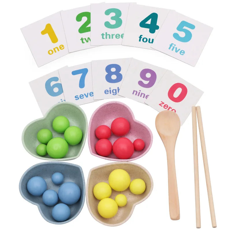 Clip Beads Toys Color Wooden Montessori Carrot Harvest Shape Matching Toy