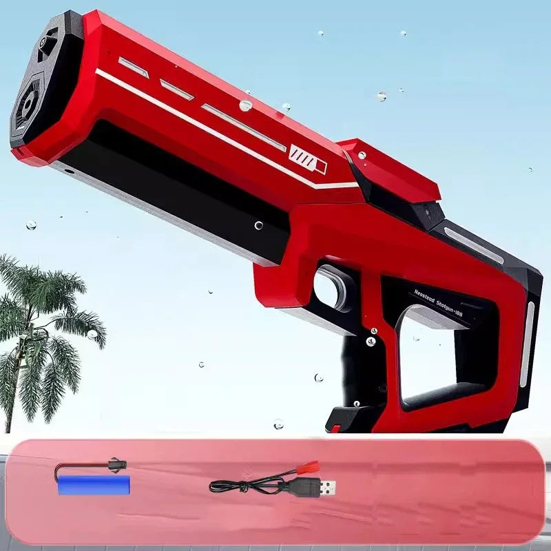 Red Color Electric Automatic Water Gun Pistol – Rechargeable Toy Blaster